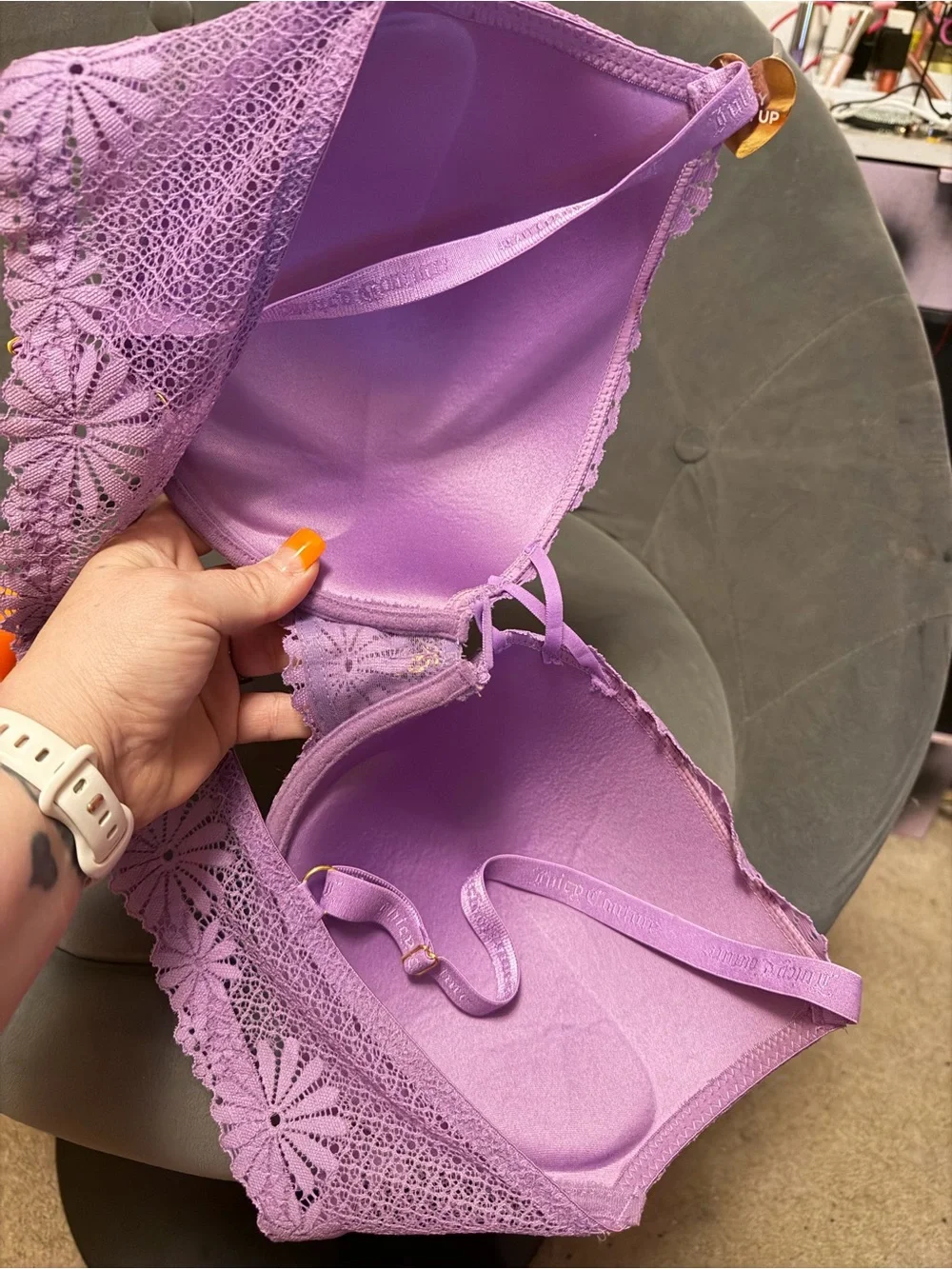 Juicy couture Purple Lace Push-Up Bra - Women Intimates